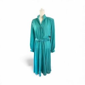 All that Jazz Teal Long Sleeve Dress